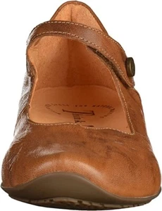Think! Women's Chilli Ballet Strap Brown Tan Leather Flats Shoes Size UK 3.5 New - Picture 1 of 6