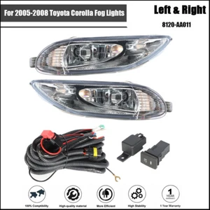 Fog Light For Toyota 2005-2008 Corolla Switch Wiring Kit w/Bulbs Clear Lens - Picture 1 of 8
