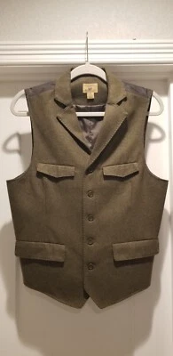 Vintage Trevero Vest Men's MEDIUM In Green Wool Blend Western  - Image 1 of 4