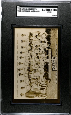1913 Fatima Cigarettes (T200) Cleveland Americans Joe Jackson Lajoie SGC A - Image 1 of 2