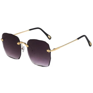 Occhiali da sole anti lenti UV senza montatura occhiali da sole resina sunglasses vacanze - Foto 1 di 12