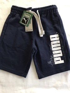 NEW PUMA Boy’s Blue athletic shorts size 4 Tie Waist - Picture 1 of 4