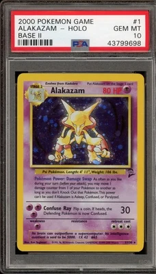 Pokemon Alakazam Base Set 2 Holo Rare #1 PSA 10 Gem Mint - Image 1 of 2