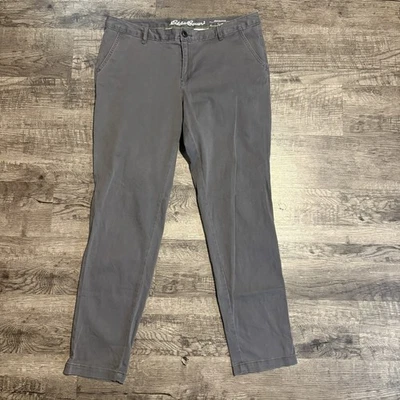 Pantalones EDDIE BAUER para mujer talla 12 gris calce novio pierna ajustada Foto 1 de 4