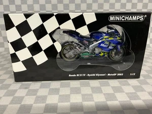 1/12 MINICHAMPS GRESINI HONDA RC211V KIYONARI MOTO GP 2003 TELEFONICA MOVISTAR - Picture 1 of 18
