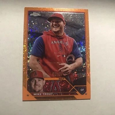 Topps Mike Trout Speckle Variation Orange 2003 3/25 Foto 1 de 4