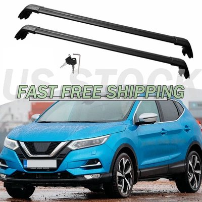 2PCS Crossbar Fit for Nissan Rogue Sport 2017-2022 Qashqai Roof Cross Bar Lock - Imagem 1 de 4