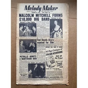 VARIOUS JAZZ 1954 MELODY MAKER MAGAZINE DECEMBER 25 1954 - Loads of Jazz/Big Ba - Picture 1 of 1