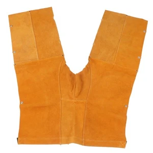 Welding Safety Chaps Leather Apron Adjustment Split Leg Fire Wear Resistant BST - Picture 1 of 22