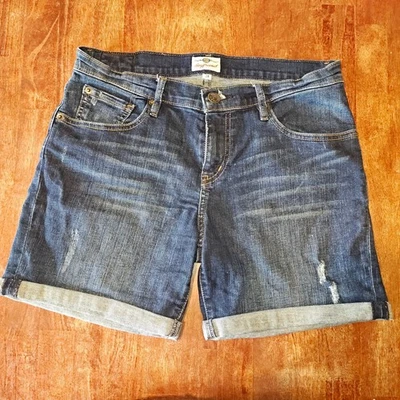 Pantalones Cortos Vaqueros FOSSIL Azul Denim Elásticos Puños Para Mujer Talla 28 De Colección Foto 1 de 4