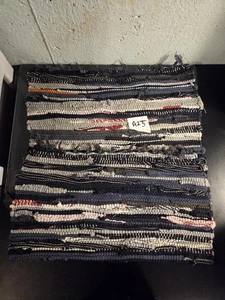 Shag Handgeknüpfter Teppich | 29 x 18 - Rot Blau Weiß Grau - Bild 1 von 6