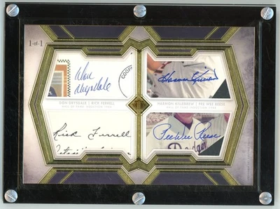 Drysdale Killebrew Ferrell Reese Topps 2020 corte cuádruple transcedente automático ¡1/1!! Foto 1 de 2