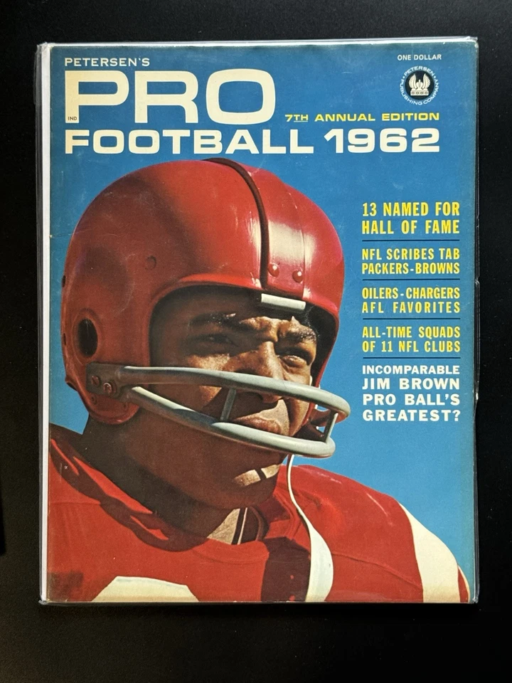 Revista de fútbol americano profesional Petersen's 1962 séptima edición anual Jim Brown Foto 1 de 1