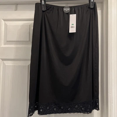 Jones New York Negro Encaje 1/2 Slip Talla Grande Nuevo con Etiquetas Microfibra Anti Adherente 23” Foto 1 de 3