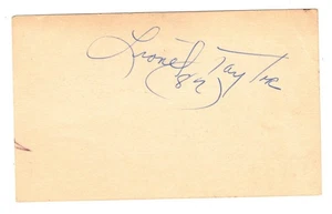 FOOTBALL GREAT LIONEL TAYLOR AUTOGRAPH ON CARD STOCK NO. 87 DENVER BRONCOS - Picture 1 of 1