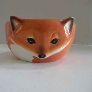 Adorable Zorro Novedad Animal 6 pulgadas Diámetro Tazón Apto para Agua y Microondas - Imagen 1 de 12