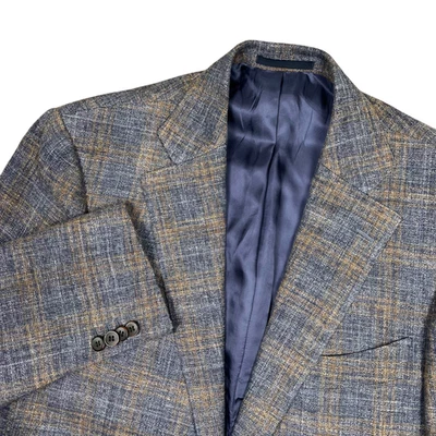Blazer Suitsupply Para Hombres 42R Seda Lino Lana E.Thomas Lazio Abrigo Deportivo Gris Usado en Excelente Condición Foto 1 de 4