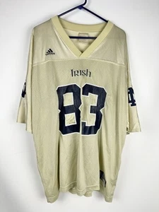Notre Dame Fighting Irish Adidas Football Jersey XL Gold #83 - Picture 1 of 10
