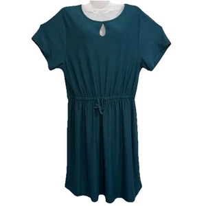 Vestido Verde Esmeralda Rosa Sheila Talla XL Cintura Ajustable | Agujero Delantero Cómodo - Imagen 1 de 11