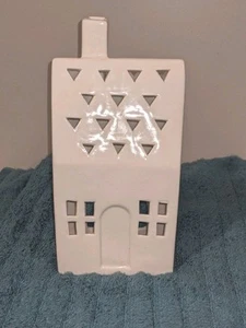 Vela de luz de té LED de cerámica blanca para casa decoración del hogar - Imagen 1 de 8