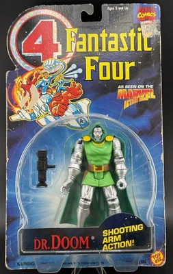 Toy Biz Marvel Fantastic Four Dr. Doom Shooting Arm Action! Boneco de ação 1994 - Imagem 1 de 2