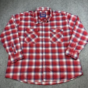 Dixxon Flanellhemd Summit Racing Equip Herren 5XL rot kariert Langarm Knopf - Bild 1 von 14