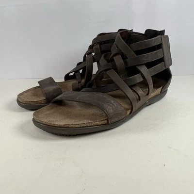 Sandalias Naot Marita EE. UU. 8 Gladiador Caballo Loco Cuero Multi Correa Cruzada EU 39 Foto 1 de 4