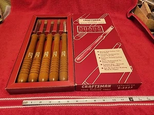 JUEGO DE CINCO HERRAMIENTAS DE TORNEADO DE MADERA ARTESANO 9-2855 NOS DE COLECCIÓN EE. UU. 🇺🇸 - Imagen 1 de 8