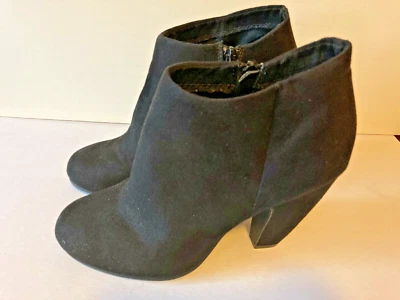 Olsenboye Mujer Negro Gamuza Botines Talla 9M Cremallera Lateral 037-7454 Foto 1 de 3