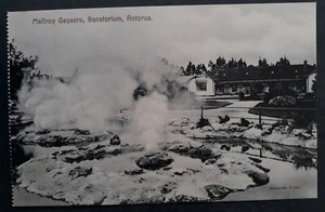 Undated New Zealand Postcard-Malfroy Geysers, Sanatorium Unused No Stamp - Picture 1 of 2