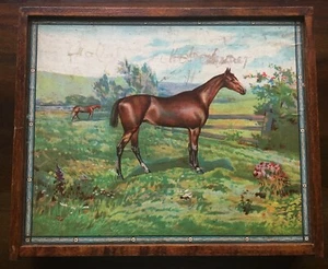 Spiele. Puzzle. Lithographie. - 6 Lithographische Bilder zum Spielen Pferde 1880 - Bild 1 von 1