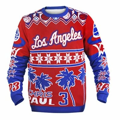 FOCO NBA Men's Los Angeles Clippers Chris Paul #3 Player Ugly Sweater - Image 1 of 2