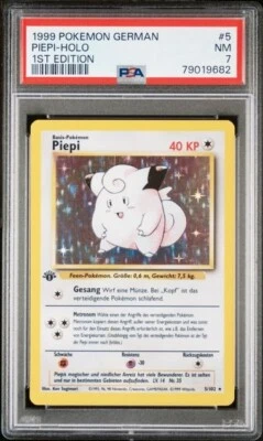 1999 Pokemon German Piepi Holo 1st Edition #5 Graded PSA 7 NM-MT MINT - Image 1 of 2