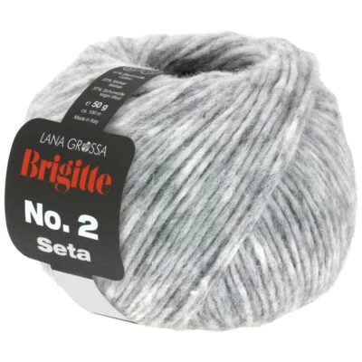 (170 €/kg): 50 g LG BRIGITTE NO. 2 SETA,  mit Alpaka und Seide, Fb. 001 # 7285 - Bild 1 von 3