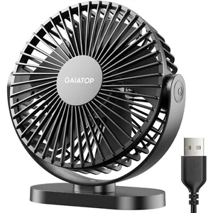 5.5 Inch Quiet USB Desk Fan with 3-Speed Airflow - Perfect for Home & Travel - Picture 1 of 9