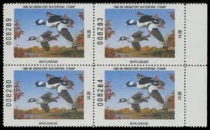 1988 New Hampshire State Duck Stamp Mint Never Hinged. Block of 4 - Picture 1 of 1