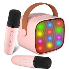 Kinder Karaoke Maschine Mini Karaoke Anlage LED Bluetooth Karaoke Lautsprecher