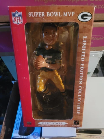 Bart Starr Green Bay Packers Superbowl MVP  bobblehead Legends NIB Cover