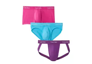 Calvin Klein Men's Pride Jock Strap+Brief + Trunk Set, Multi, Medium - Picture 1 of 4