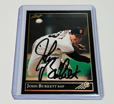 San Francisco Giants John Burkett Signed 1992 Leaf Gold Auto Card - Image 1 of 2