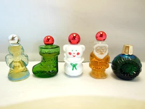 5 - FULL & NEARLY FULL VINTAGE AVON PERFUME CHRISTMAS COLOGNE BOTTLES VGC!! - Picture 1 of 12