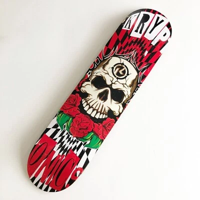 Kryptonics Patineta Calavera Rosas Blanco y Negro Tablero SOLO CUBIERTA ¡Muy Bonito! Foto 1 de 4