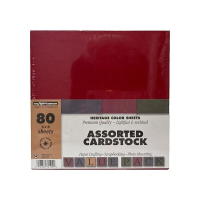 The Paper Company Assorted Cardstock 80 6x6 Heritage Color Sheets NEW - Image 1 of 3