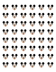 48 PEGATINAS REDONDAS DE ETIQUETAS SOBRE CARA DE MICKEY MOUSE 1,2" - Imagen 1 de 1