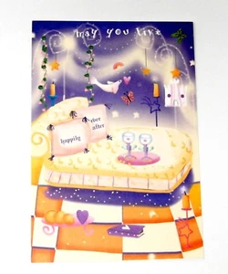 Tarjeta de boda vintage Marcel Schurman 5" x 7" Happily Ever After circa 1998 - Imagen 1 de 3