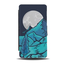 Scenic Mountain's In The Moonlight Flip Wallet Case Mountain Moon Light Sky M513