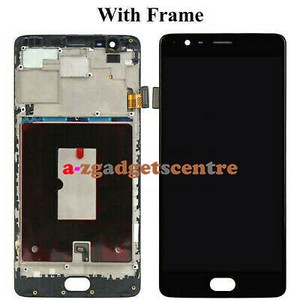 For OnePlus 3 5 LCD Touch Screen Digitizer Assembly Replace Part Black+Frame