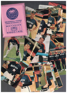 1989 Houston Astros Mother's Cookies Card Lot of 26 Different In Pack C