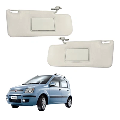 Pantina Aletta Parasole FIAT PANDA DAL 2003 Coppia Dx e Sx CON SPECCHIO E TASCA - Immagine 1 di 4