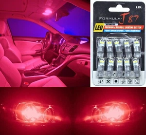 LED 3030 Light Red 194 Ten Bulbs Interior Step Door Replacement Stock Lamp Show - Picture 1 of 10